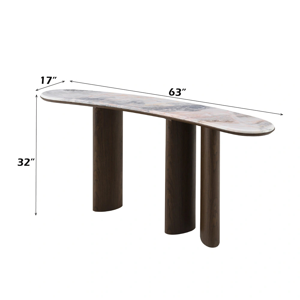 Console Table w/Natural Marble