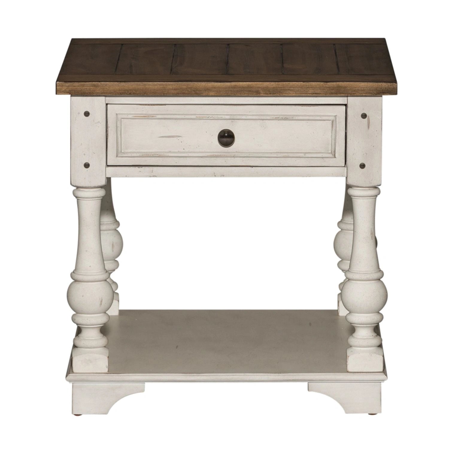 Morgan Creek End Table in Antique White image