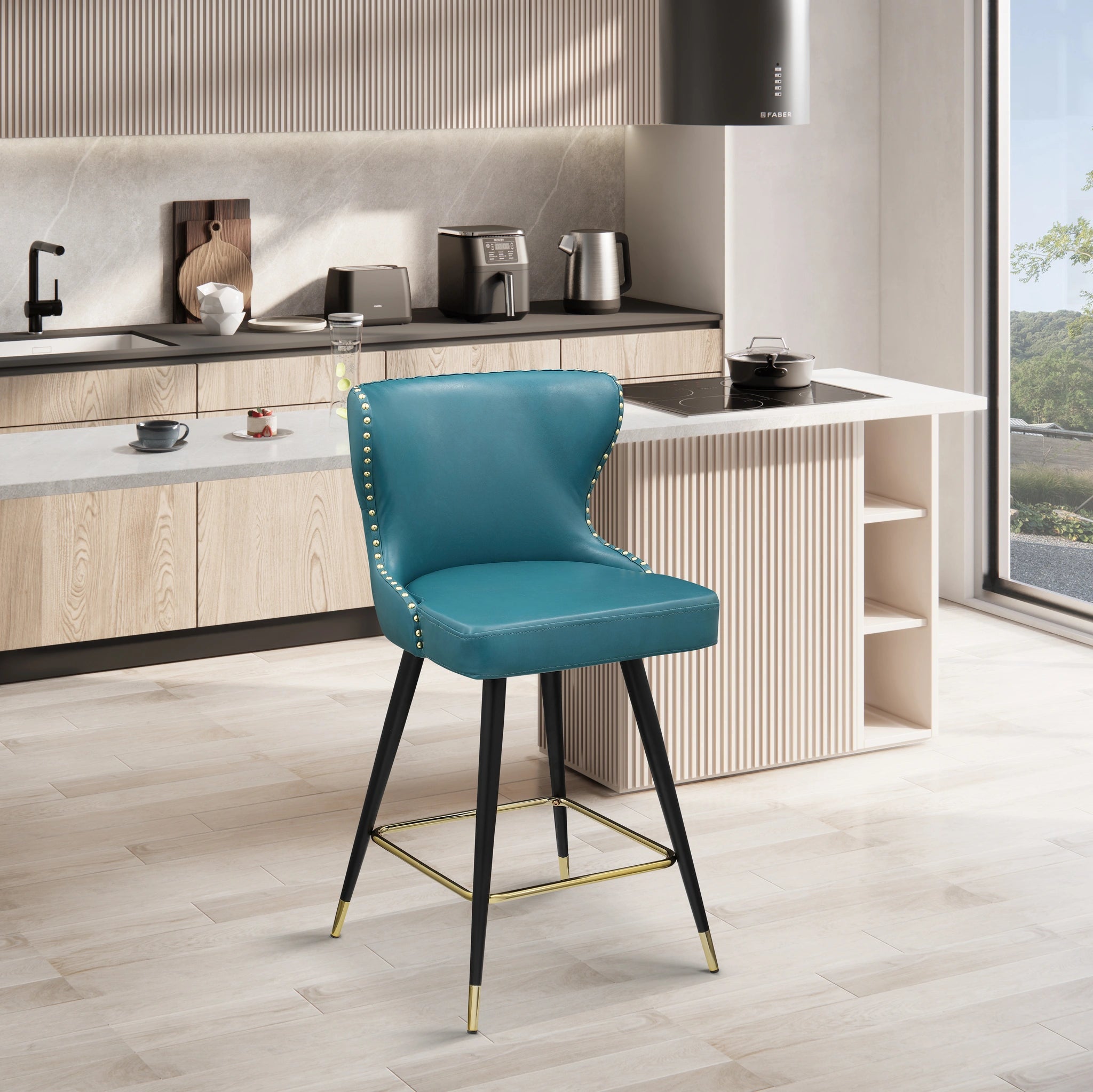 Hendrix Faux Leather Counter/Bar Stool