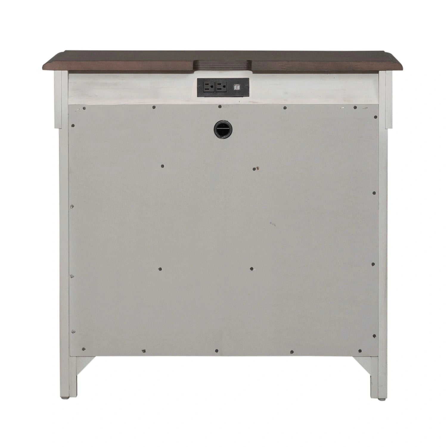 Ivy Hollow 3 Drawer Bedside Chest w/ Charging Station in Weathered Linen image