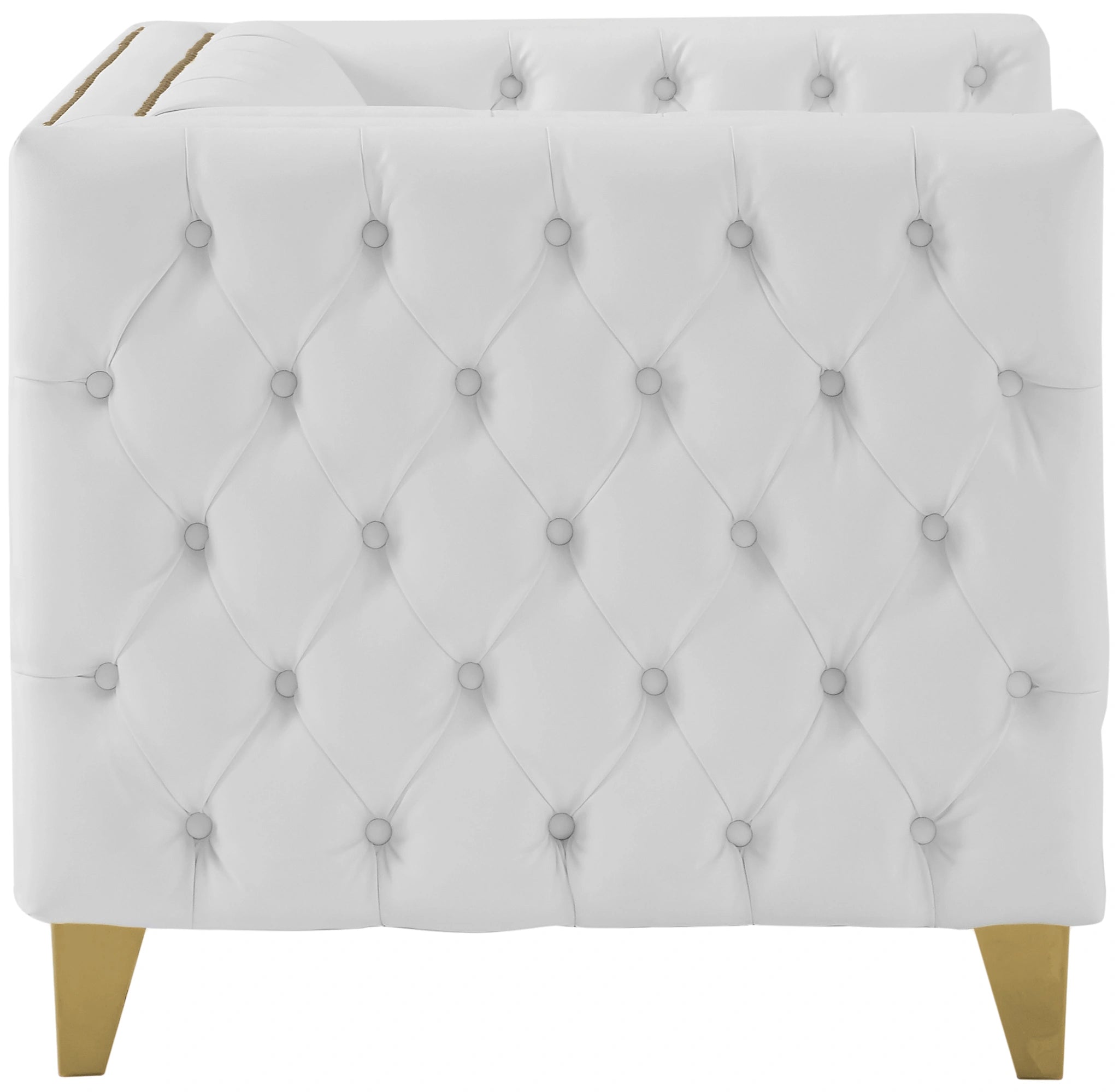 Michelle White Faux Leather Chair