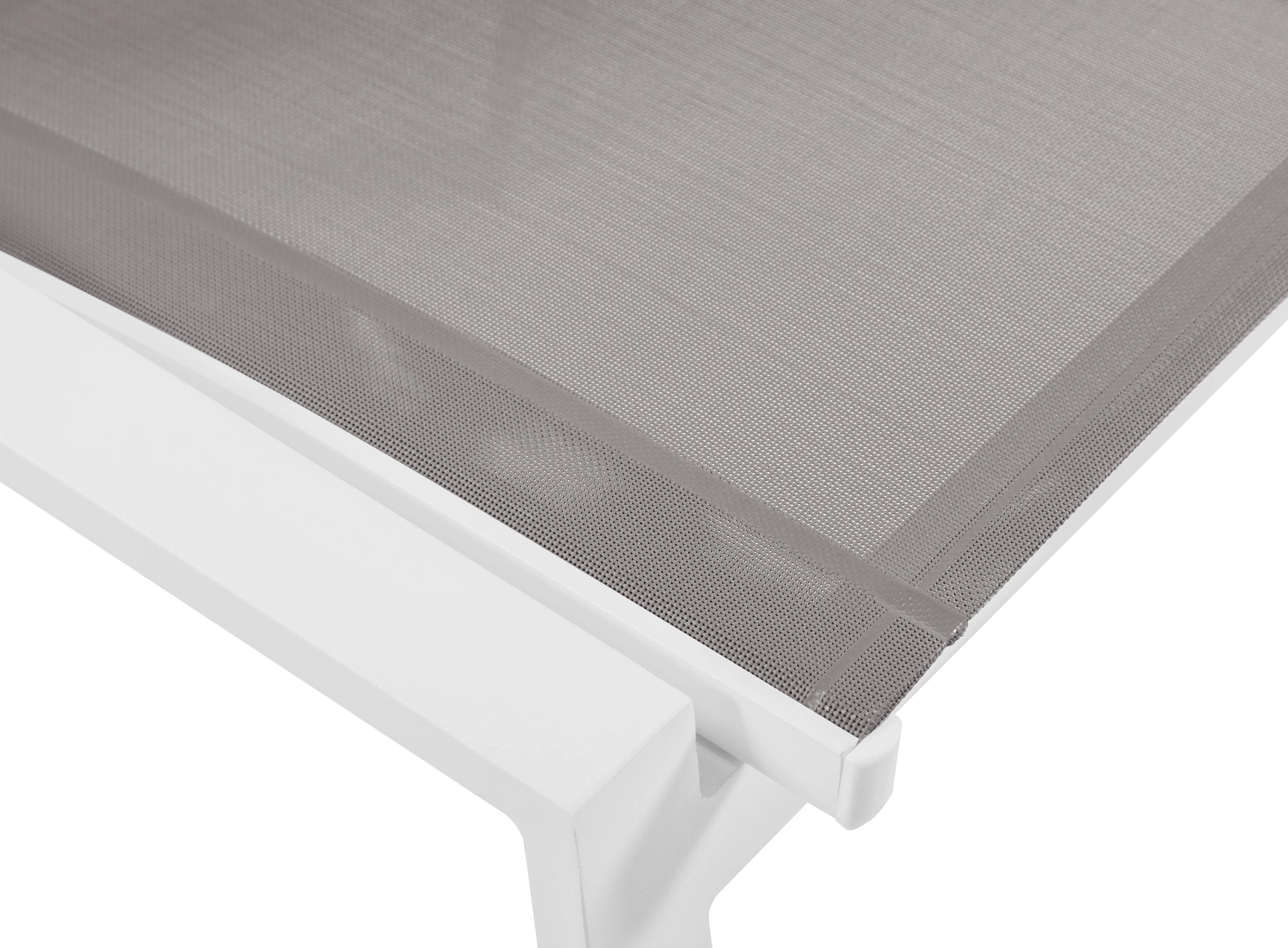 Nizuc Grey Mesh Waterproof Fabric Outdoor Patio Aluminum Mesh Dining Chair