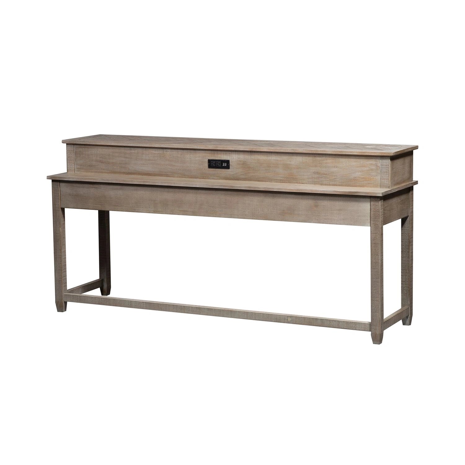 Parkland Falls Console Bar Table in Weathered Taupe image