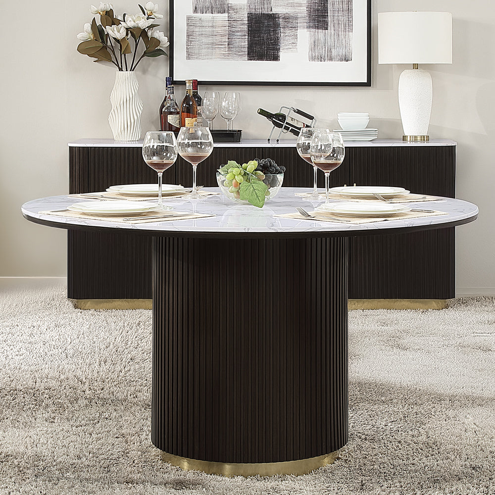 Round Dining Table w/Marble