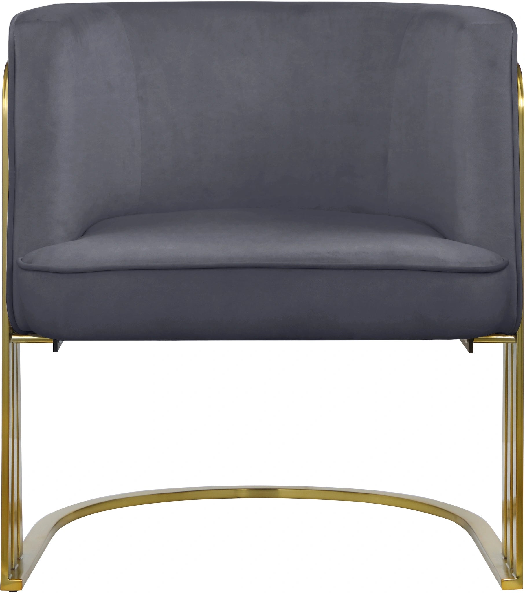 Rays Grey Velvet Accent Chair