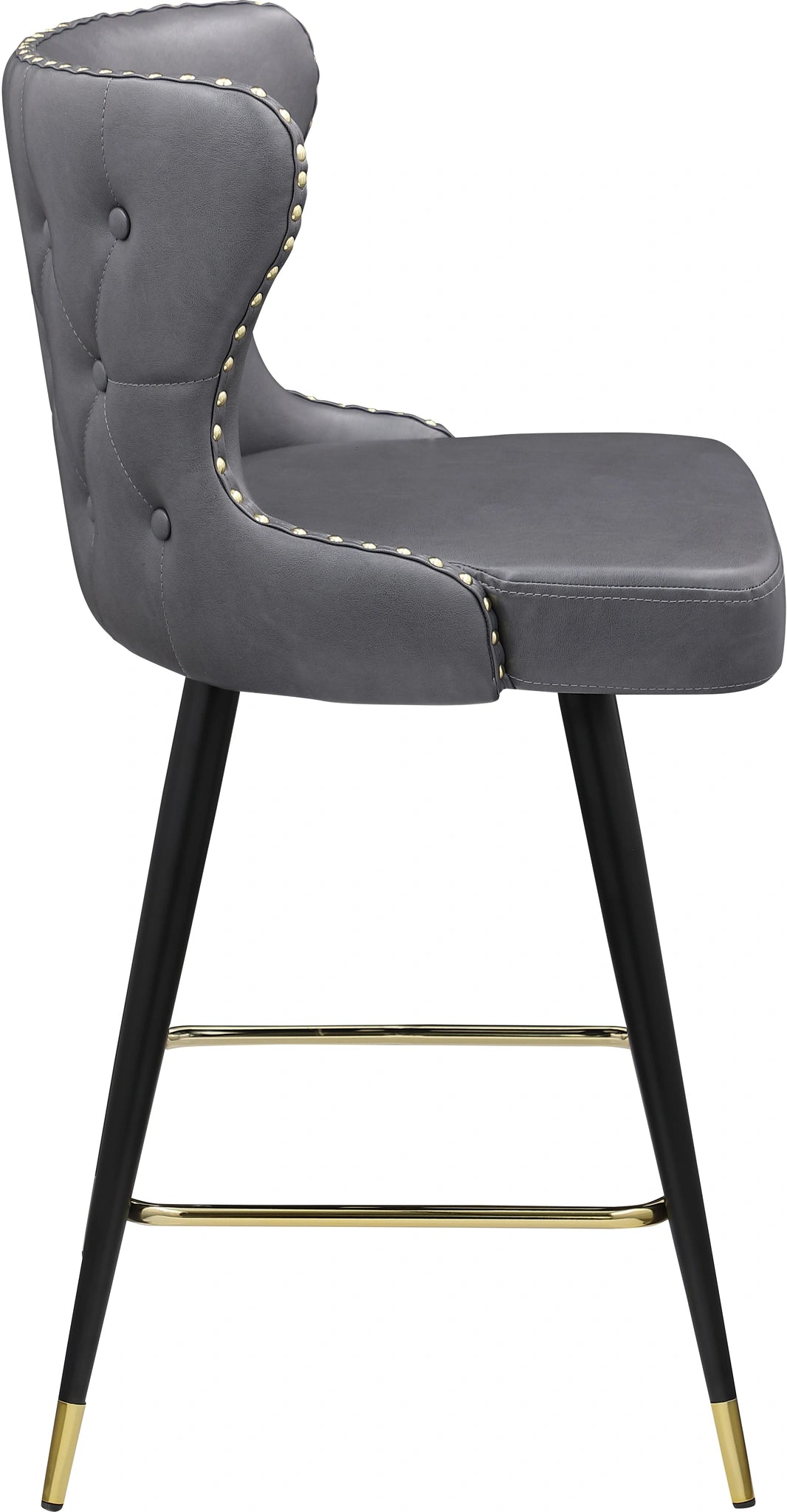 Hendrix Grey Faux Leather Counter/Bar Stool