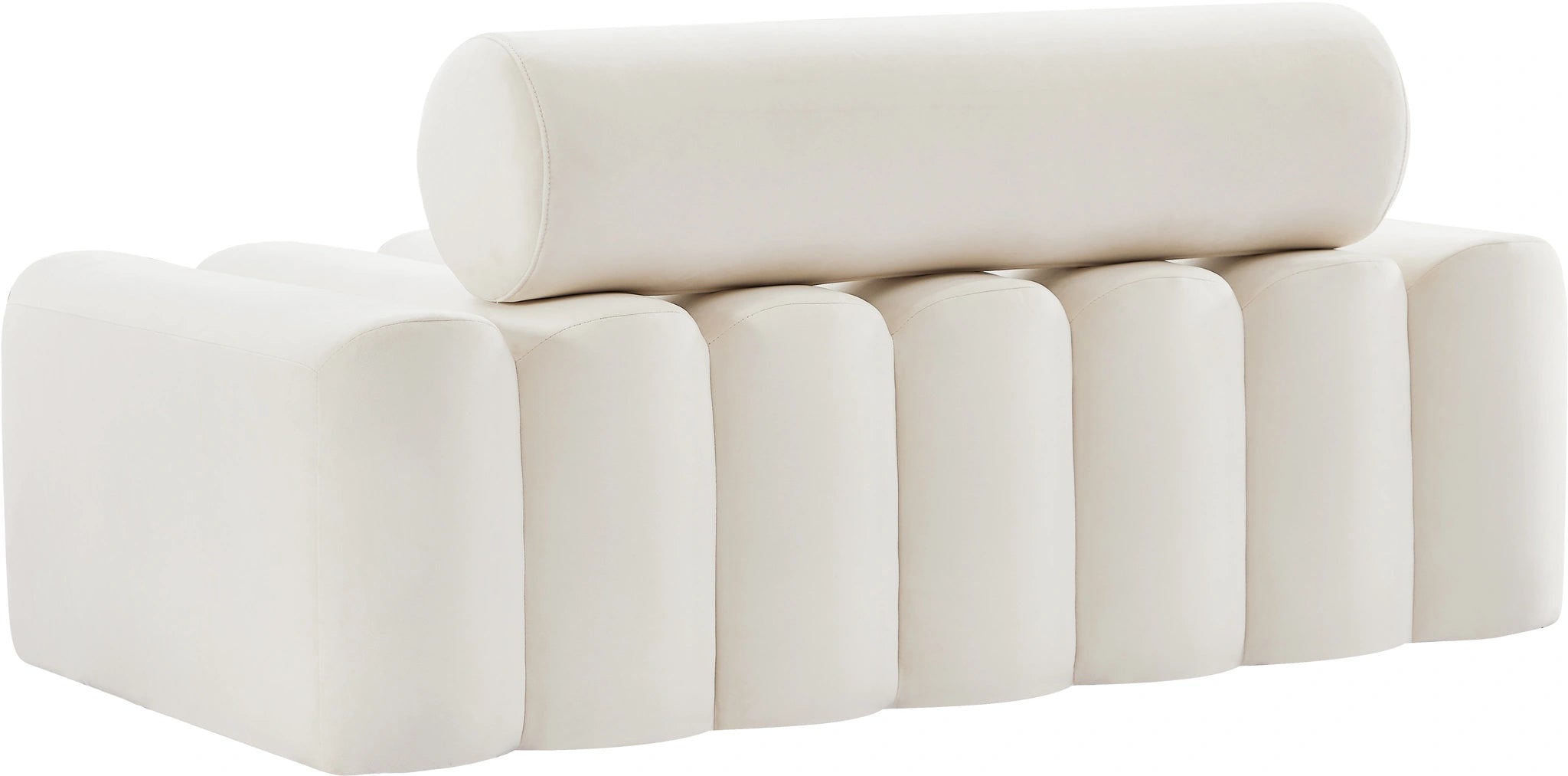 Melody Cream Velvet Loveseat