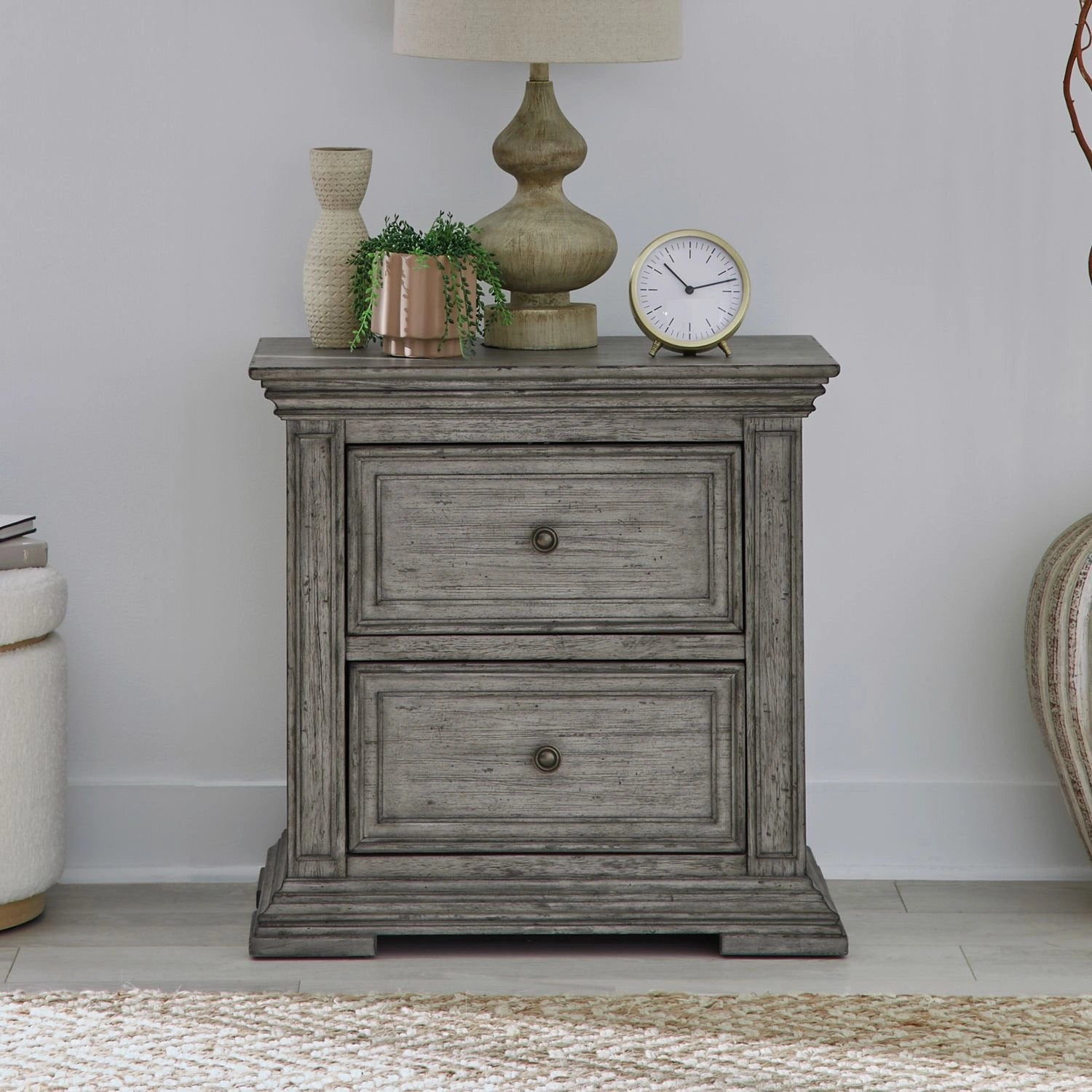 Big Valley 2 Drawer Night Stand w/ Charging Station image