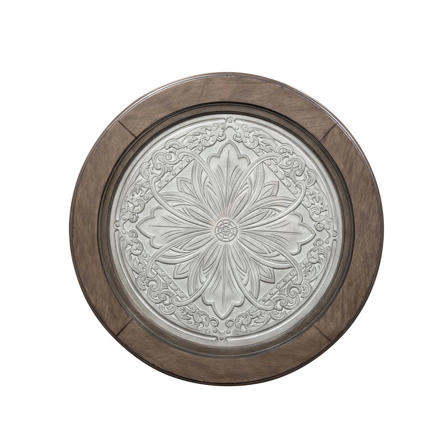 Heartland Round Ceiling Tile Cocktail Table in Antique White image
