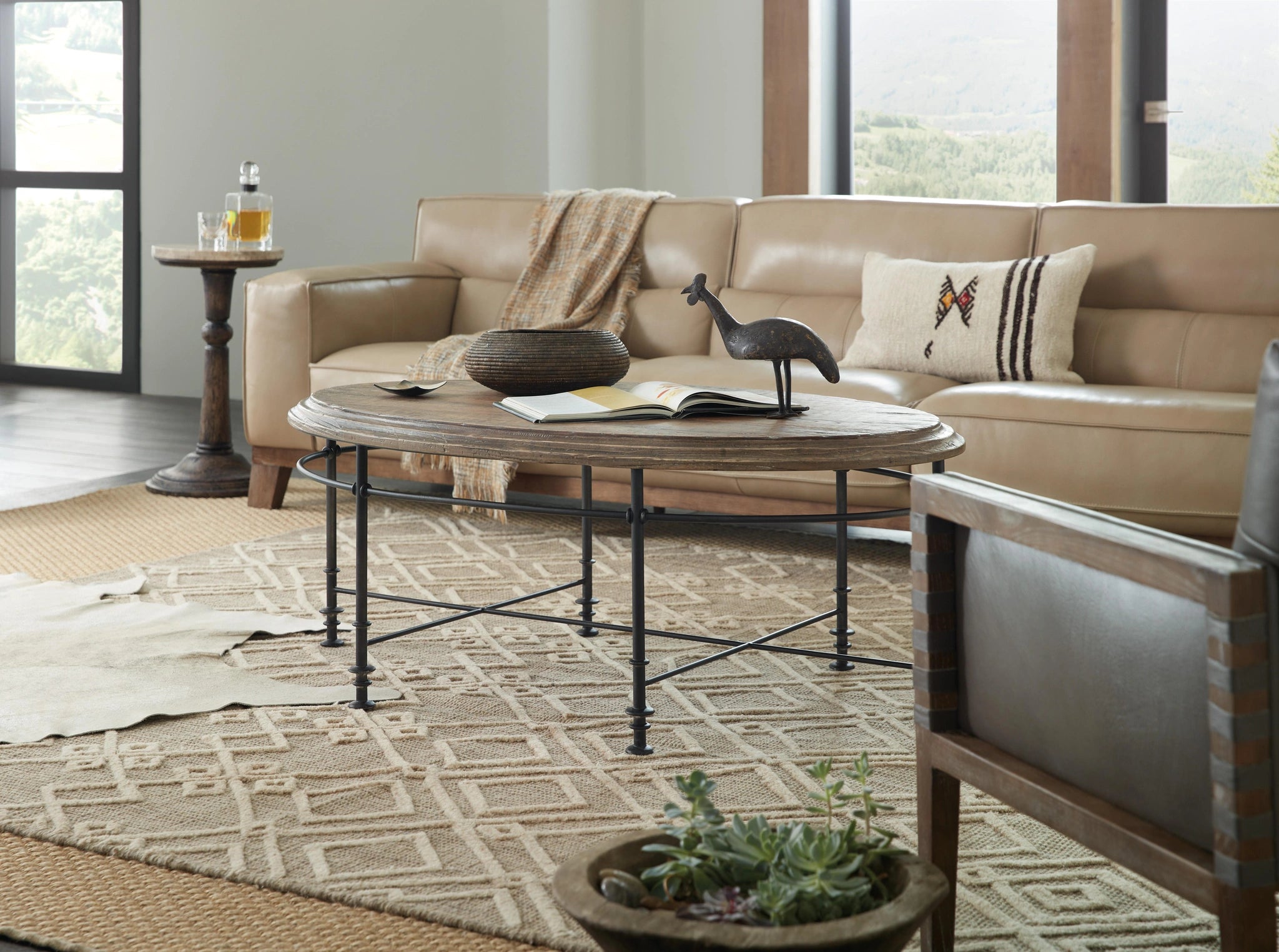 La Grange Faison Oval Cocktail Table