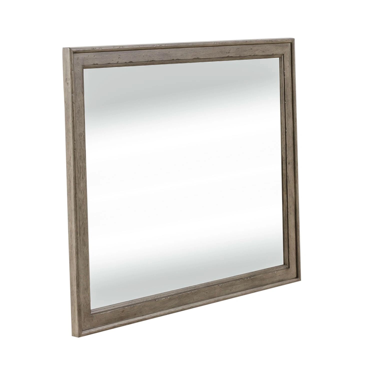 Americana Farmhouse Landscape Mirror in Dusty Taupe and Black image