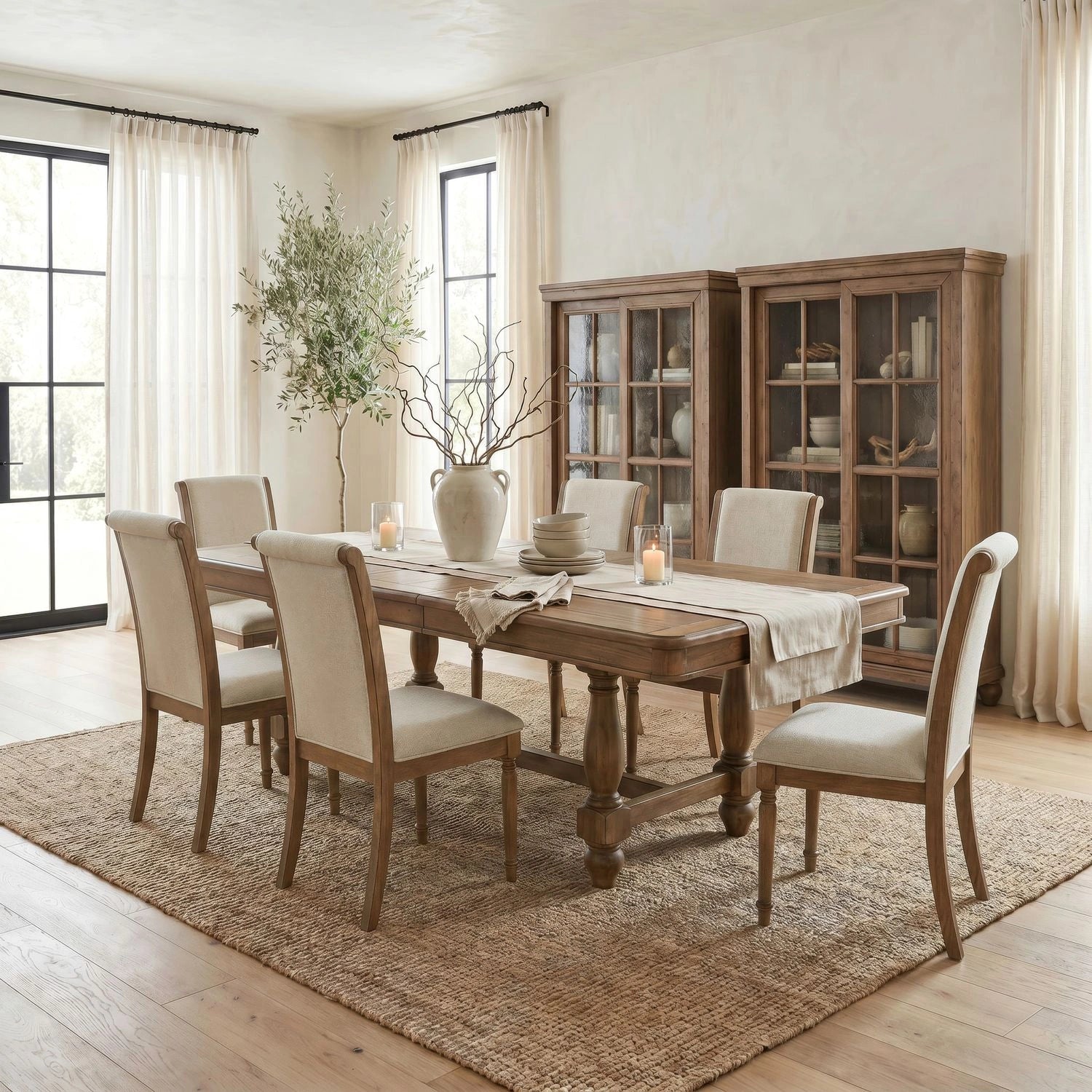 Homestead Haven Opt 7 Piece Trestle Table Set image