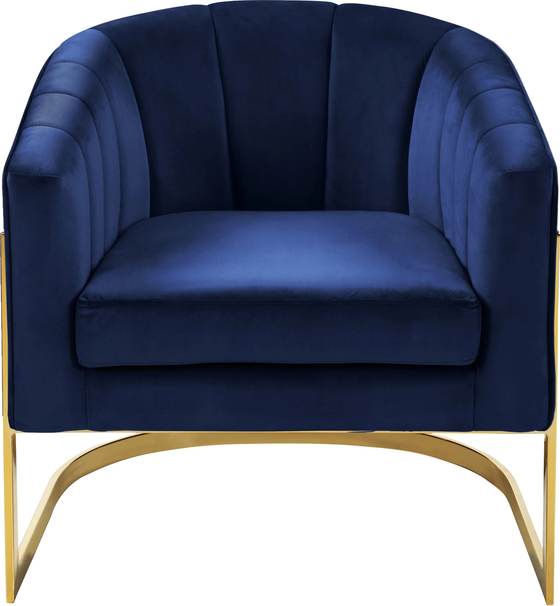 Carter Navy Velvet Accent Chair