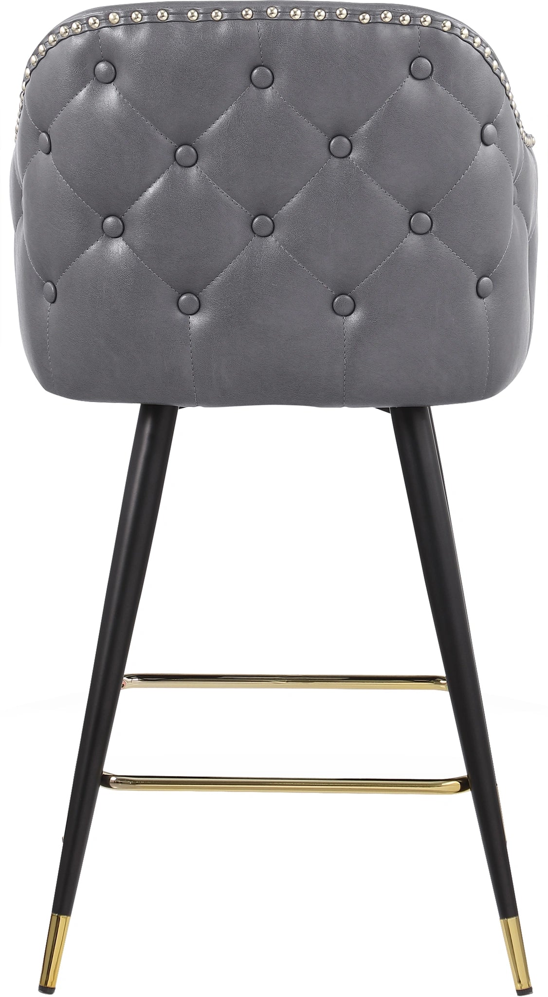 Barbosa Grey Faux Leather Counter/Bar Stool