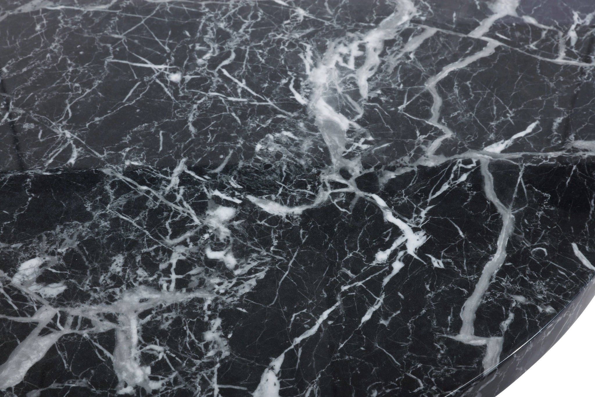 Omni Black Faux Marble End Table