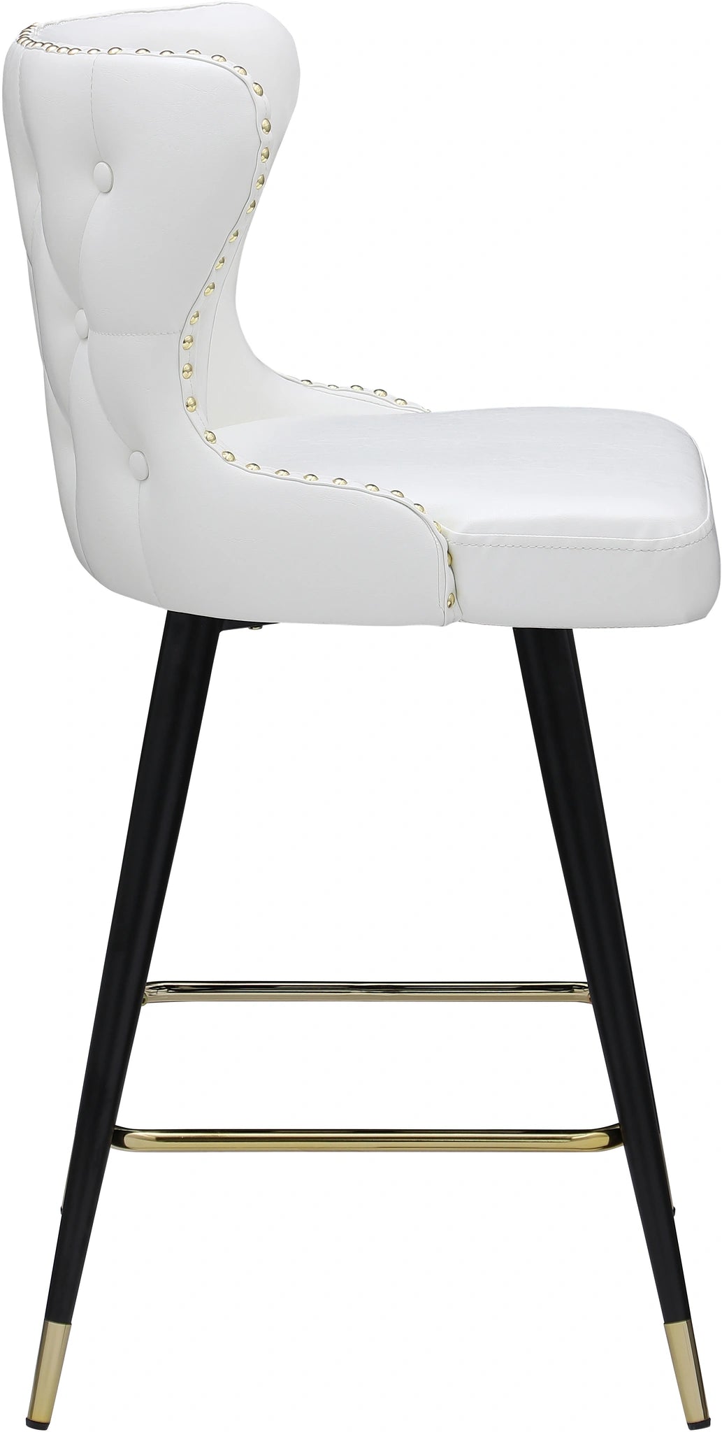 Hendrix White Faux Leather Counter/Bar Stool