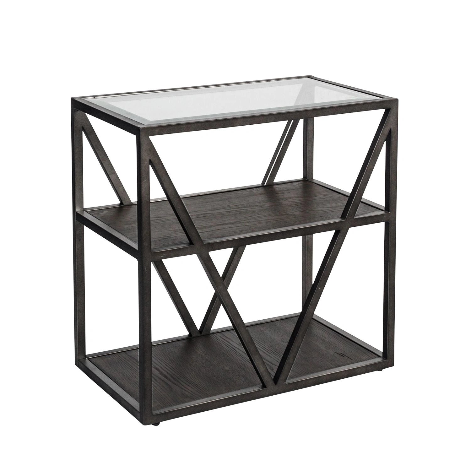 Arista Chair Side Table in Cobblestone Brown image