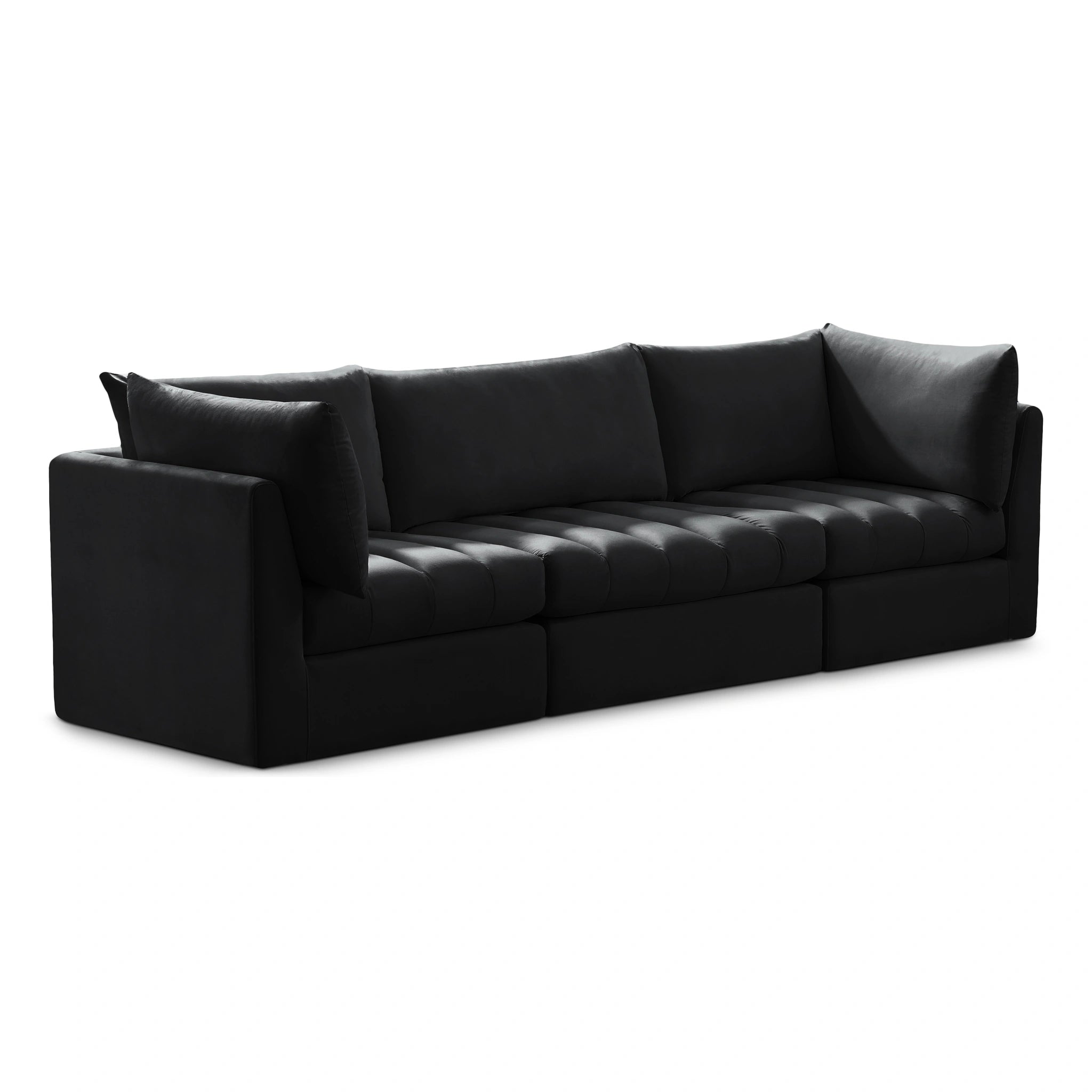 Jacob Black Velvet Modular Sofa