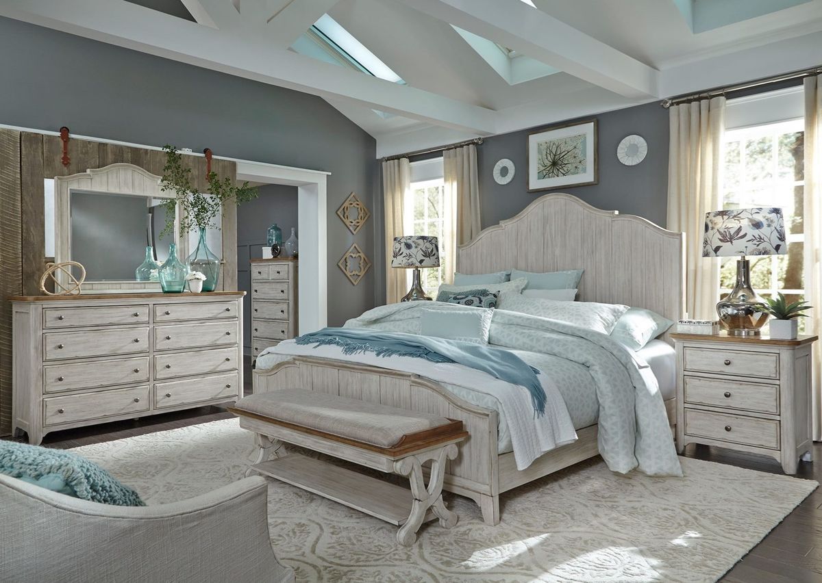Liberty Furniture Farmhouse Reimagined Mirror in Antique White image