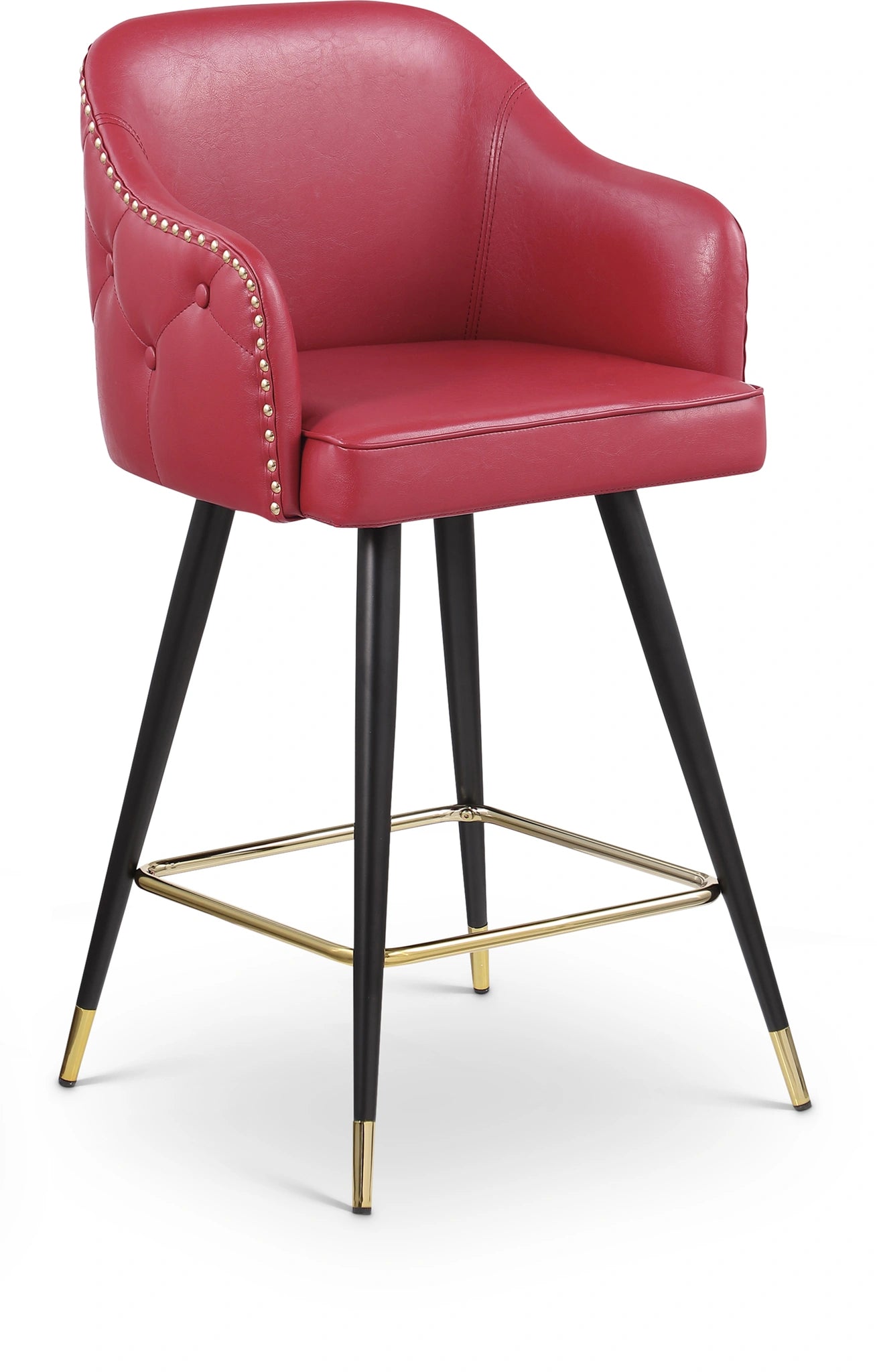 Barbosa Red Faux Leather Counter/Bar Stool