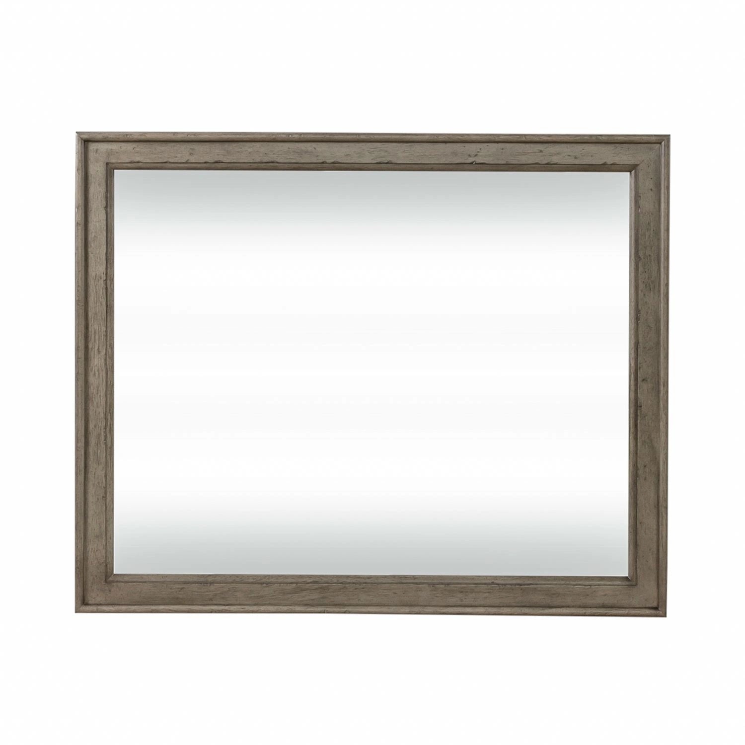Americana Farmhouse Landscape Mirror in Dusty Taupe and Black image