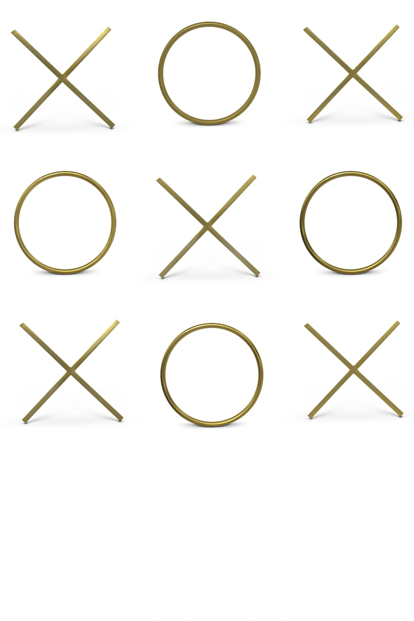 XOXO Gold Stainless Steel Wall Decor