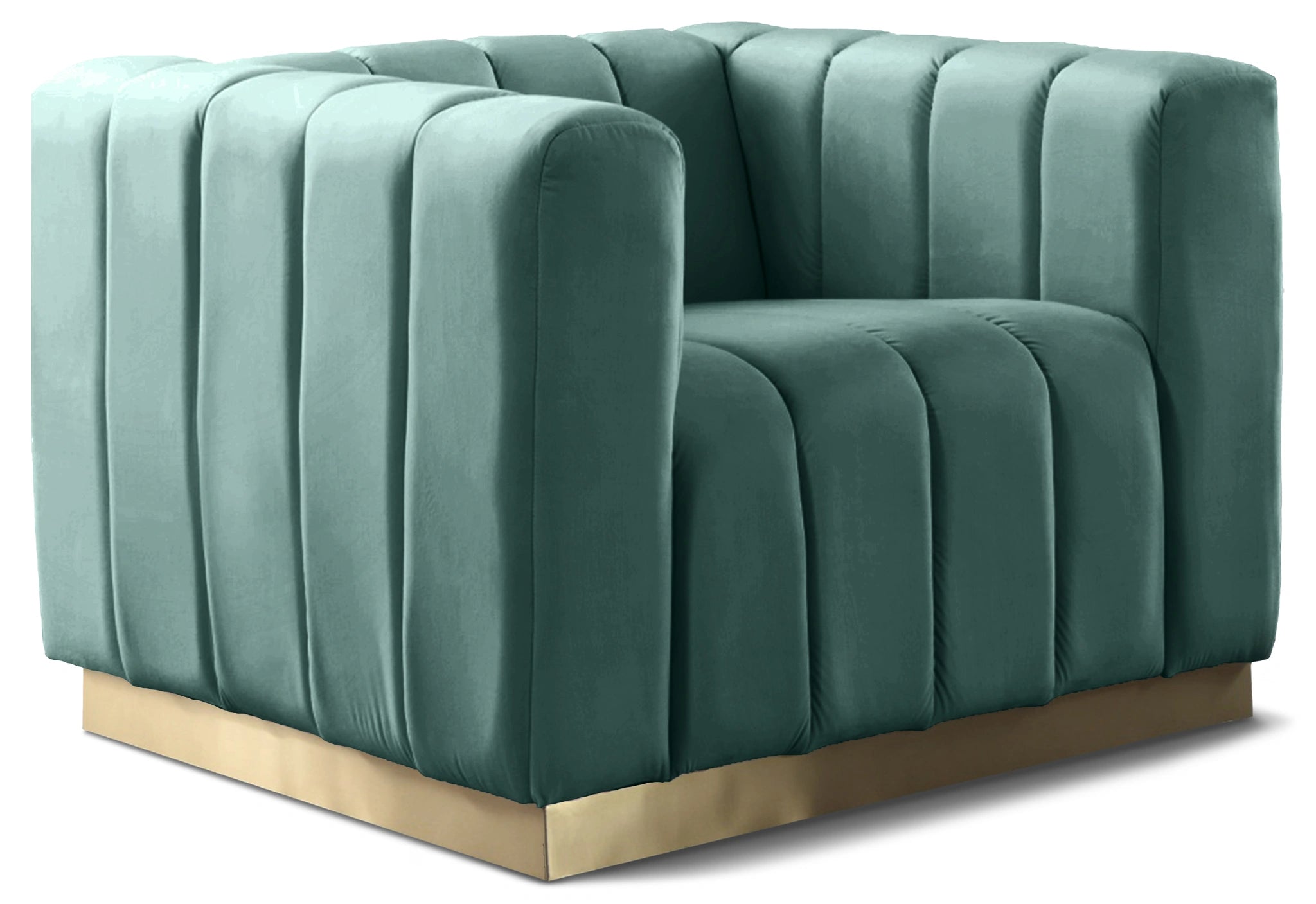 Marlon Mint Velvet Chair