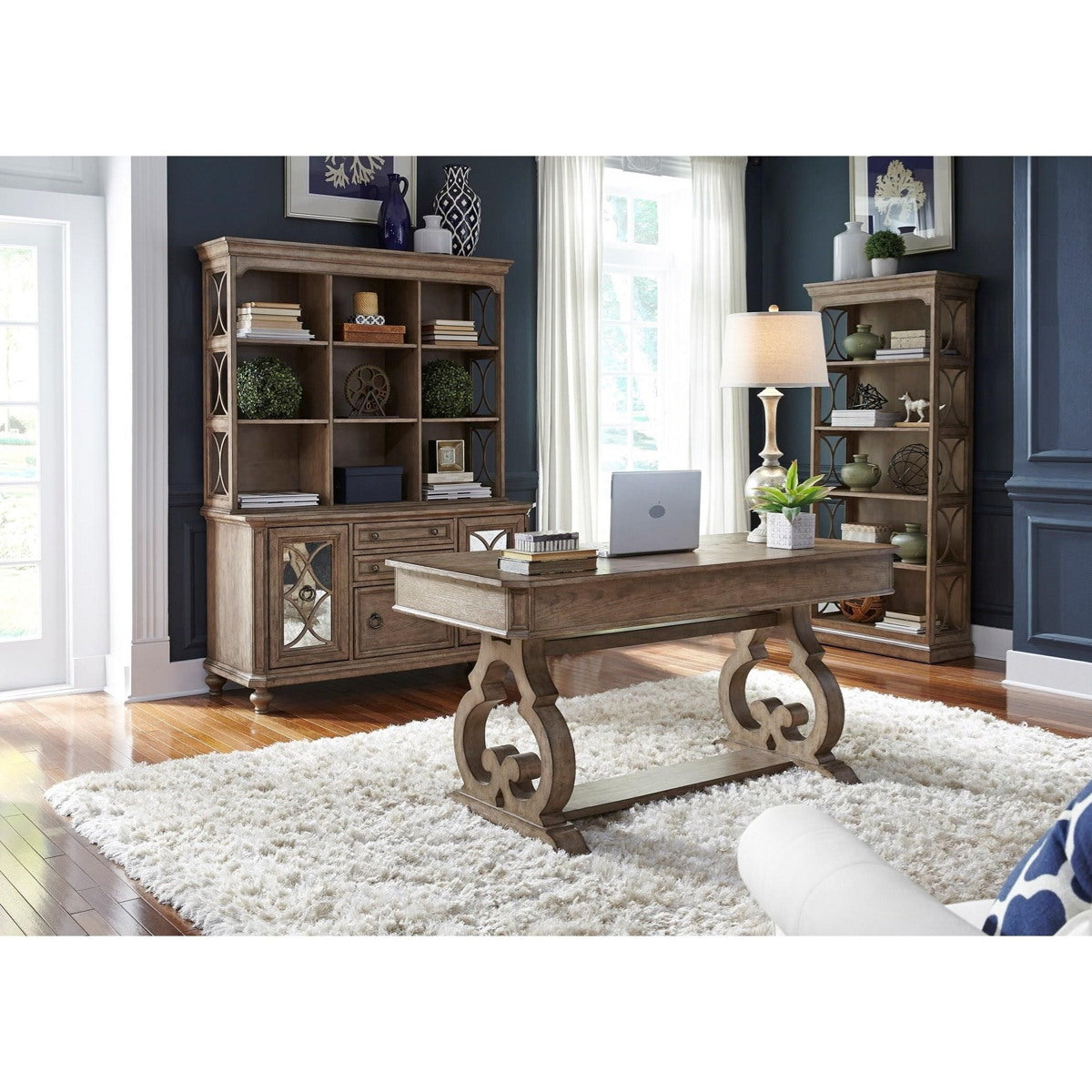Liberty Simply Elegant Bookcase in Heathered Taupe - Luxury Home Furniture (MI)