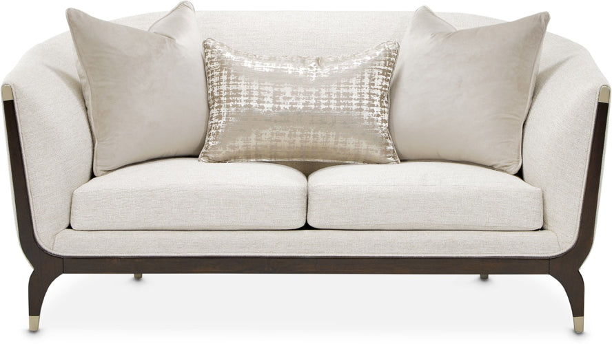 AICO Paris Chic Loveseat Cremini in Espresso - Luxury Home Furniture (MI)