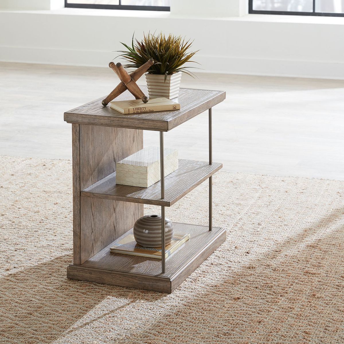 Liberty Furniture City Scape Chair Side Table in White Oak Veneers - Luxury Home Furniture (MI)