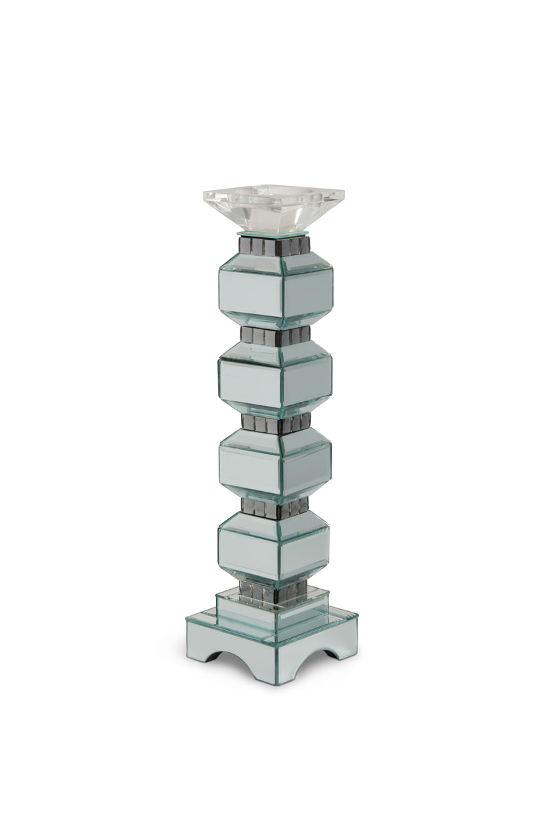 AICO Montreal 4-Tier Mirrored Candle Holder w/Crystal Accents (2/pack) - Luxury Home Furniture (MI)