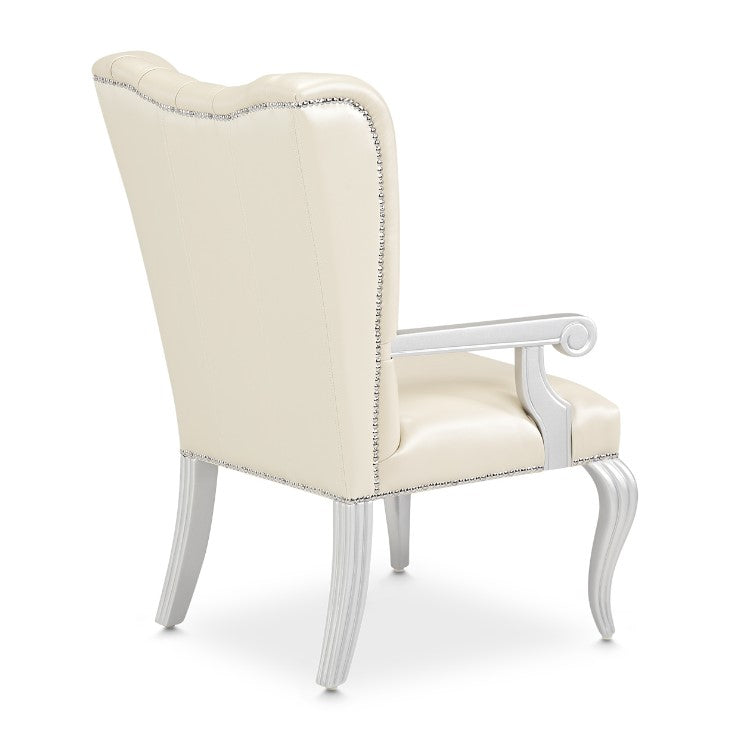 AICO Hollywood Swank Desk Chair in Creamy Pearl