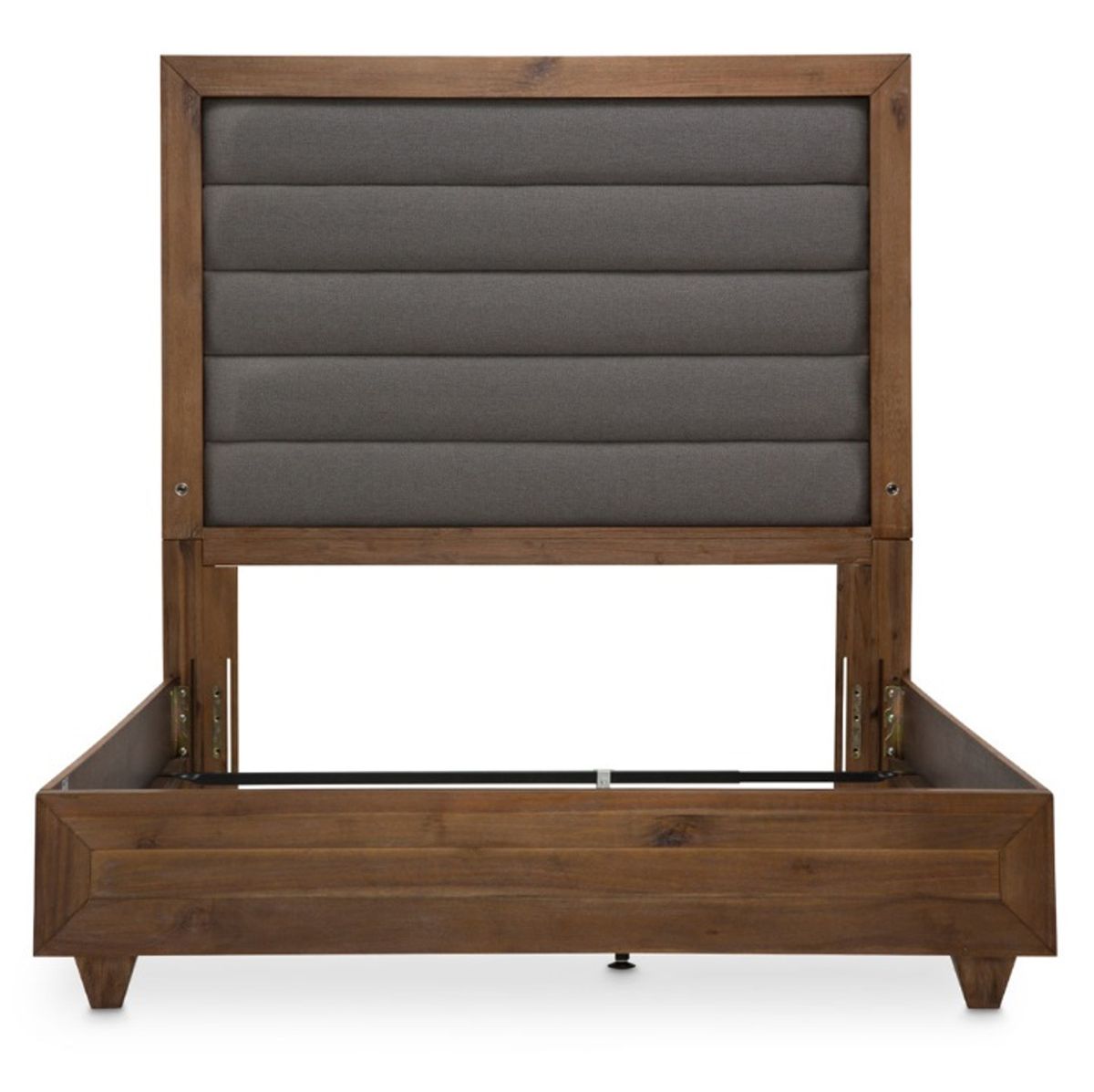 AICO Brooklyn Walk Queen Channel Tufted Panel Bed in Burnt Umber - Luxury Home Furniture (MI)