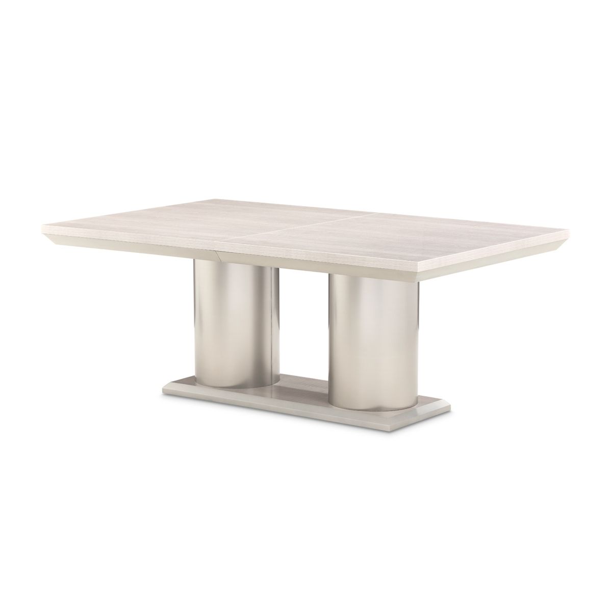 AICO Marin Double Pedestal Table in Greige - Luxury Home Furniture (MI)