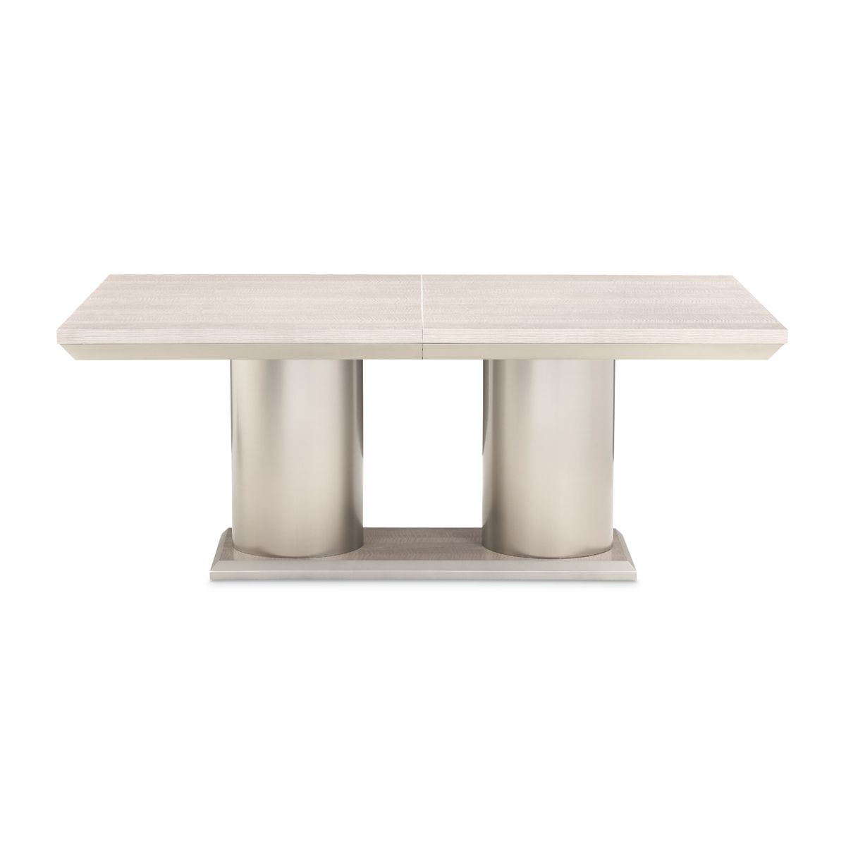 AICO Marin Double Pedestal Table in Greige - Luxury Home Furniture (MI)