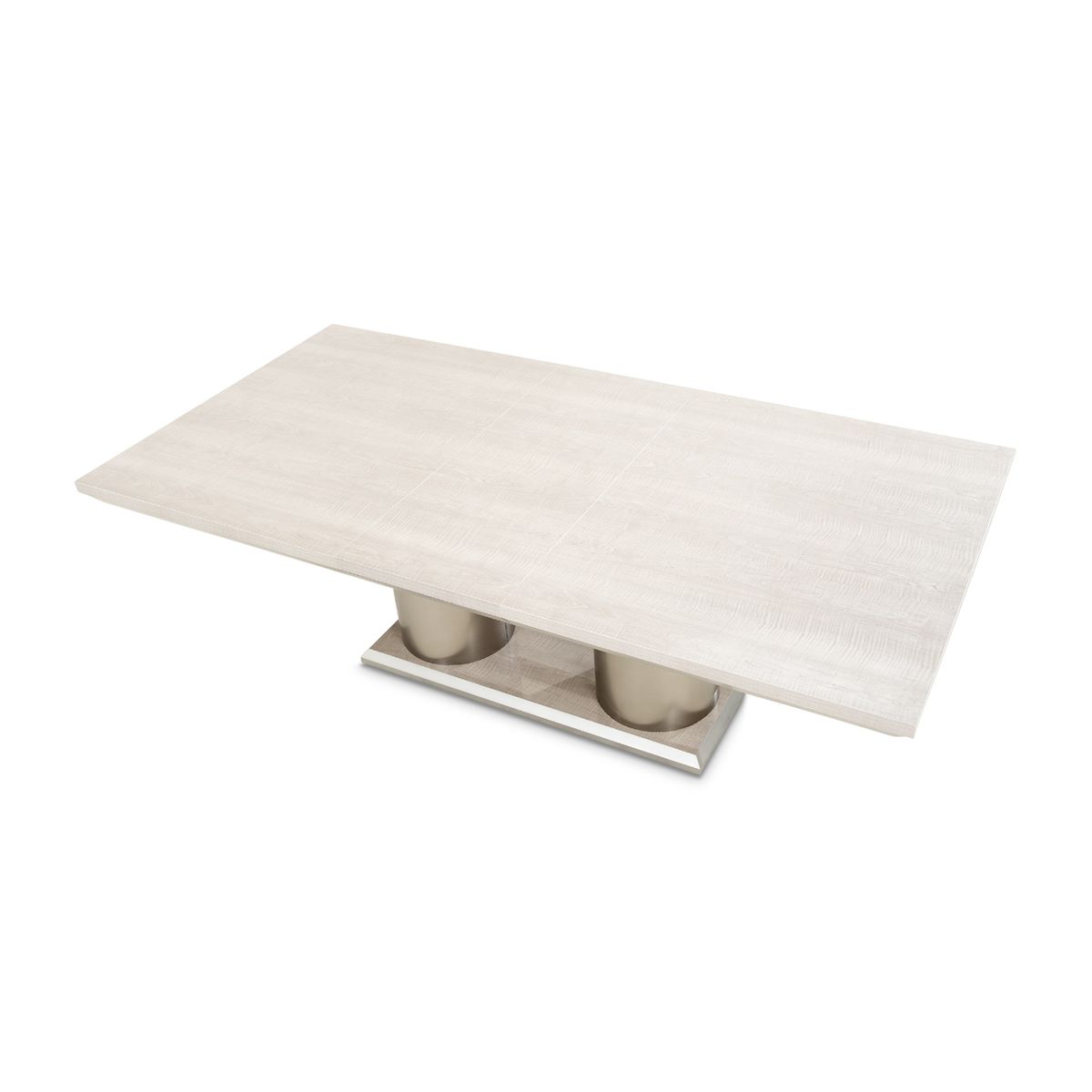 AICO Marin Double Pedestal Table in Greige - Luxury Home Furniture (MI)