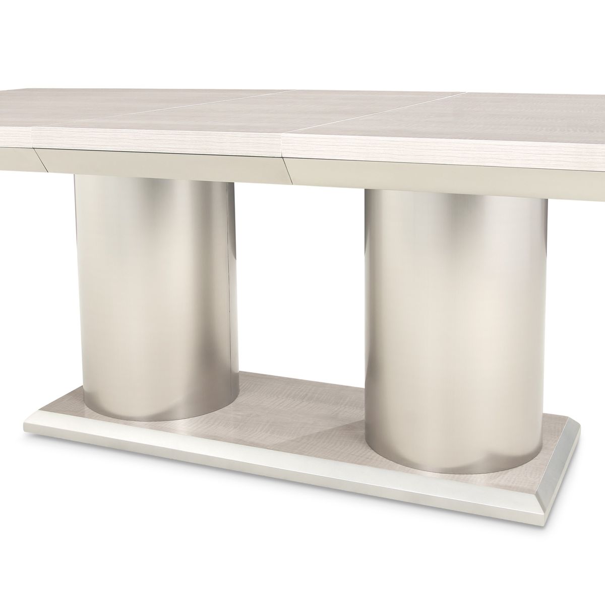 AICO Marin Double Pedestal Table in Greige - Luxury Home Furniture (MI)