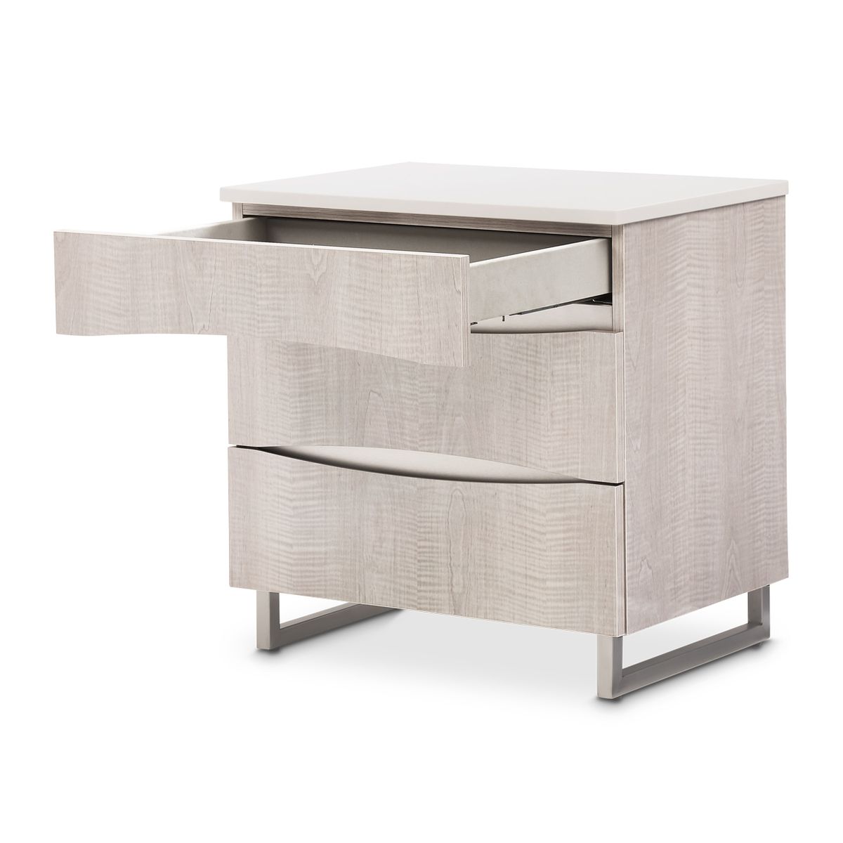 AICO Marin Nightstand in Greige - Luxury Home Furniture (MI)