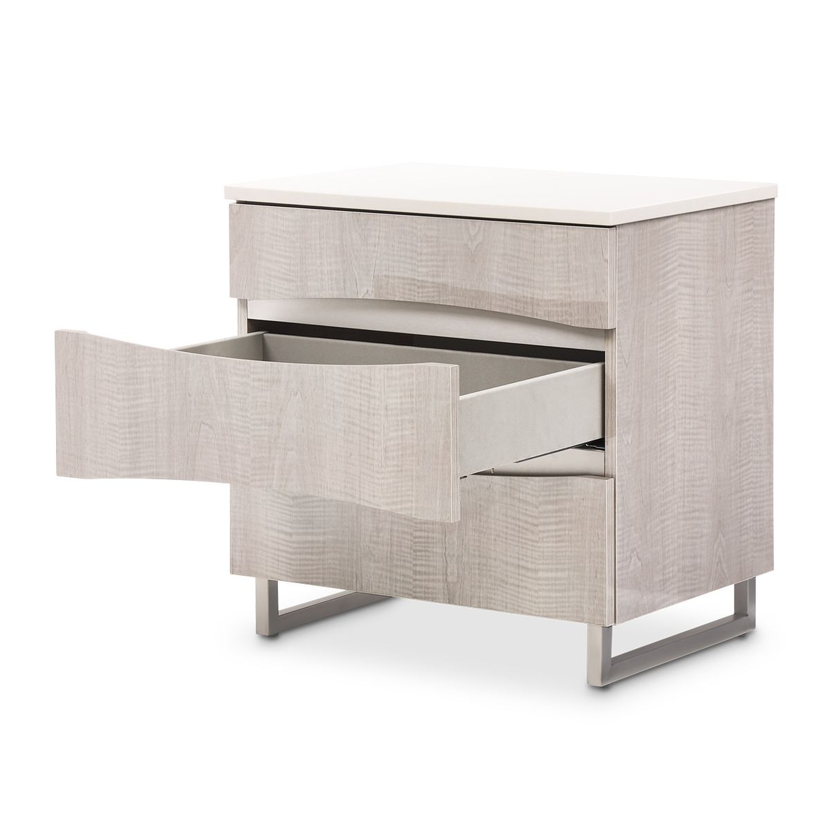 AICO Marin Nightstand in Greige - Luxury Home Furniture (MI)
