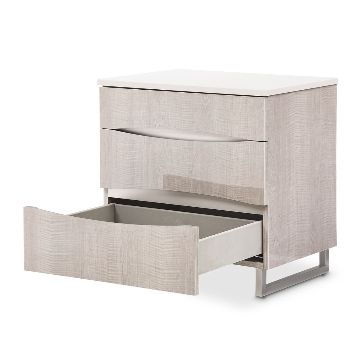 AICO Marin Nightstand in Greige - Luxury Home Furniture (MI)