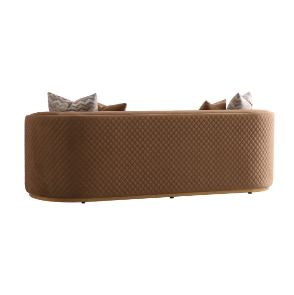 AICO Furniture Ariana Sofa in Caramel Gold - Luxury Home Furniture (MI)