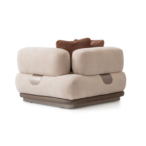AICO Furniture Bristol Point Corner Unit in Saddle Brown - Luxury Home Furniture (MI)
