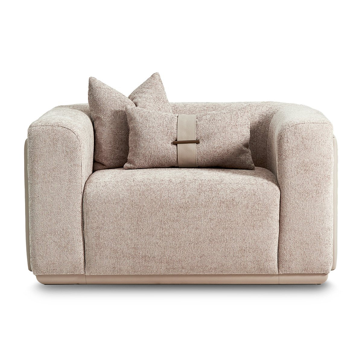 AICO Canberra Chair 1/2 in Brown - Luxury Home Furniture (MI)
