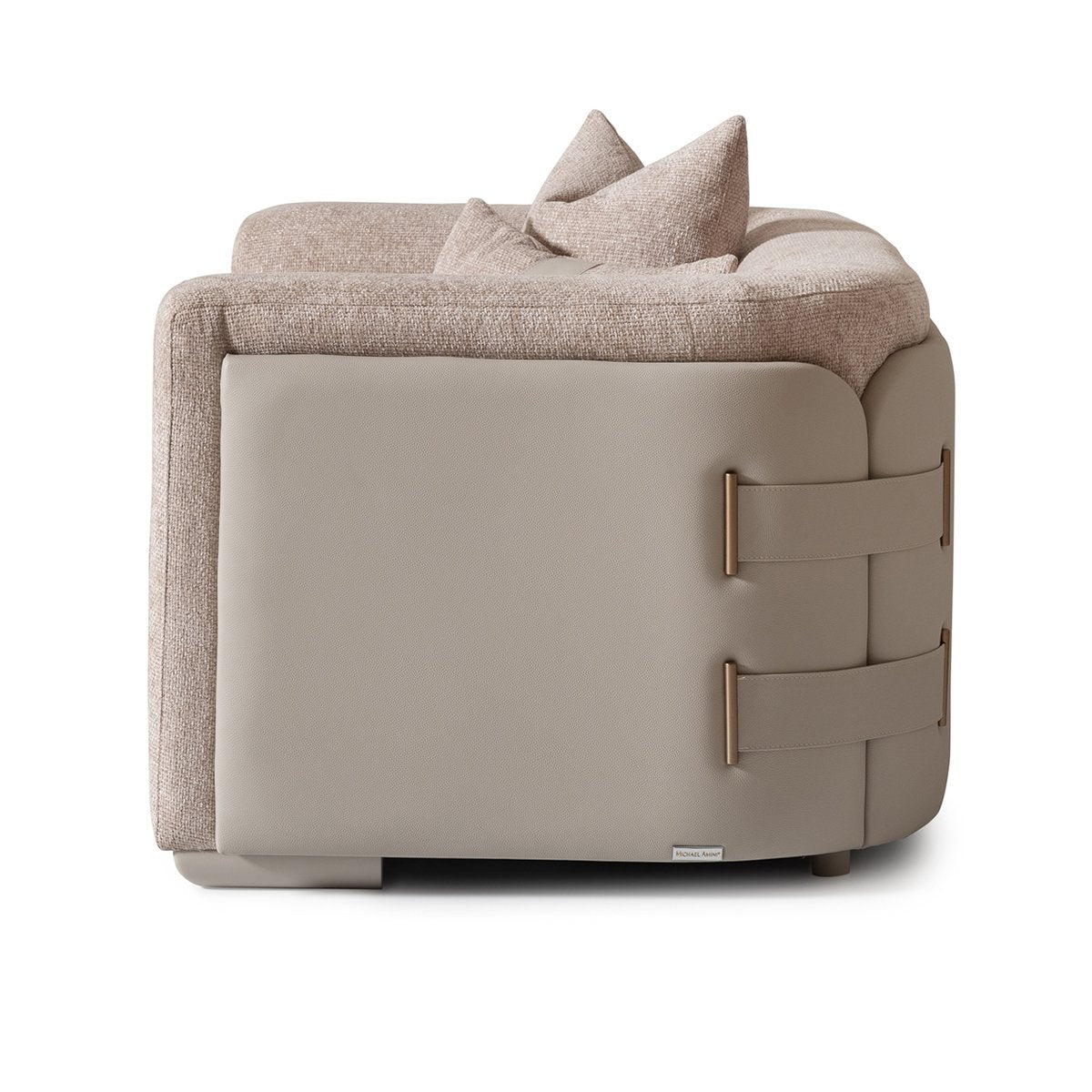 AICO Canberra Chair 1/2 in Brown - Luxury Home Furniture (MI)