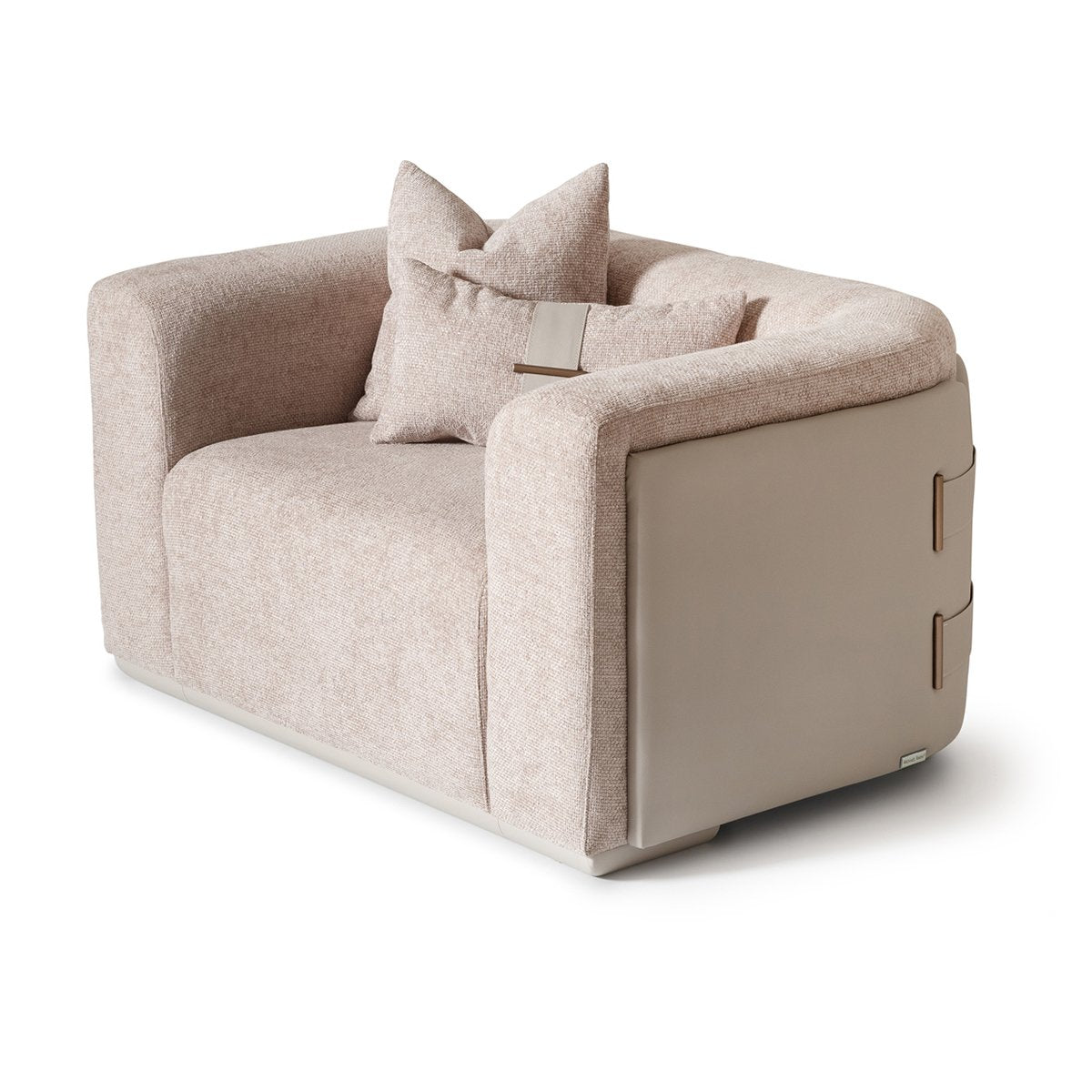 AICO Canberra Chair 1/2 in Brown - Luxury Home Furniture (MI)