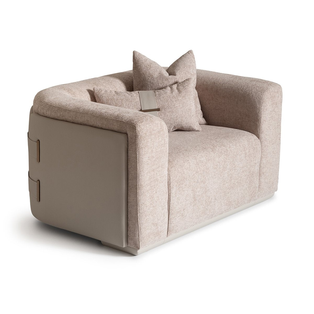 AICO Canberra Chair 1/2 in Brown - Luxury Home Furniture (MI)