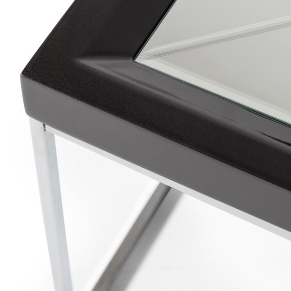 AICO Furniture Carmela Cocktail Table in Glossy Charcoal Sand - Luxury Home Furniture (MI)