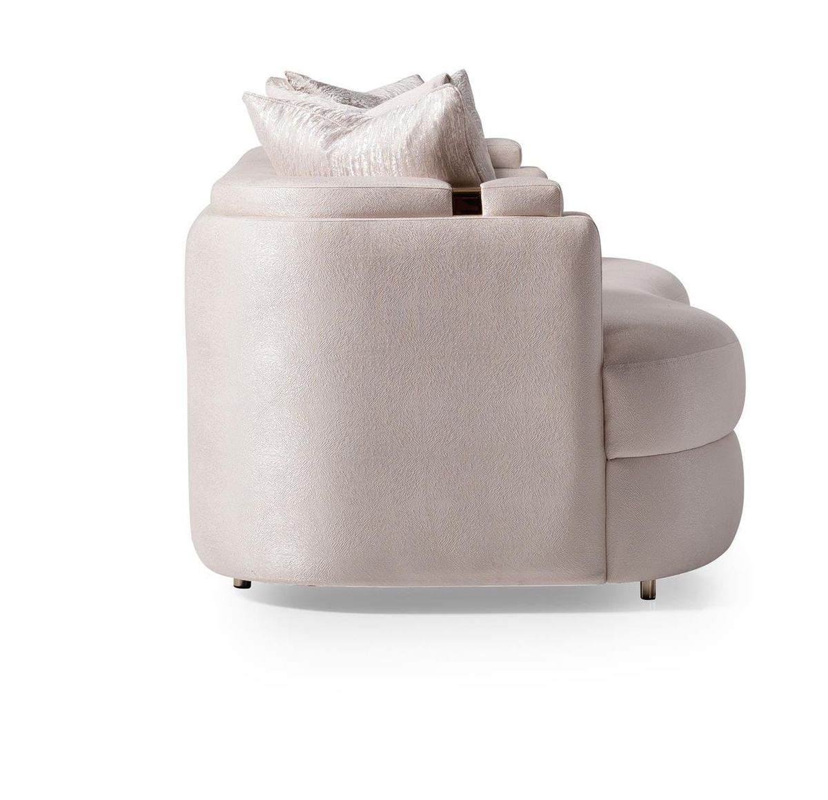 AICO Carmela Sofa Almond in Shimmer Ivory - Luxury Home Furniture (MI)