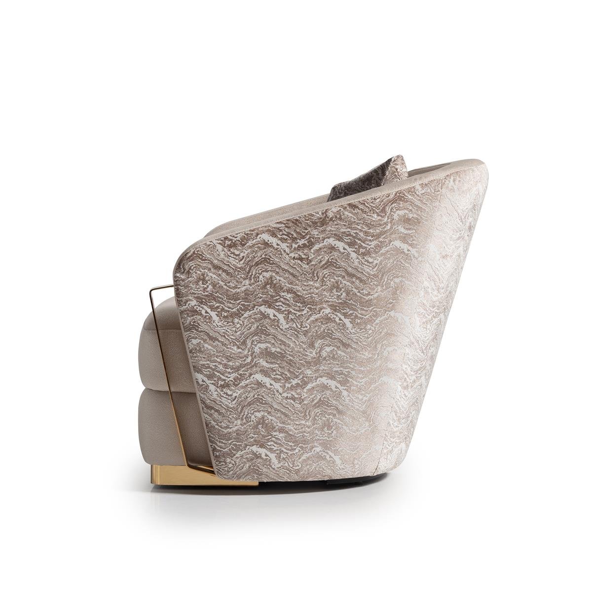 AICO Carmela Accent Chair in Shimmer Ivory - Luxury Home Furniture (MI)