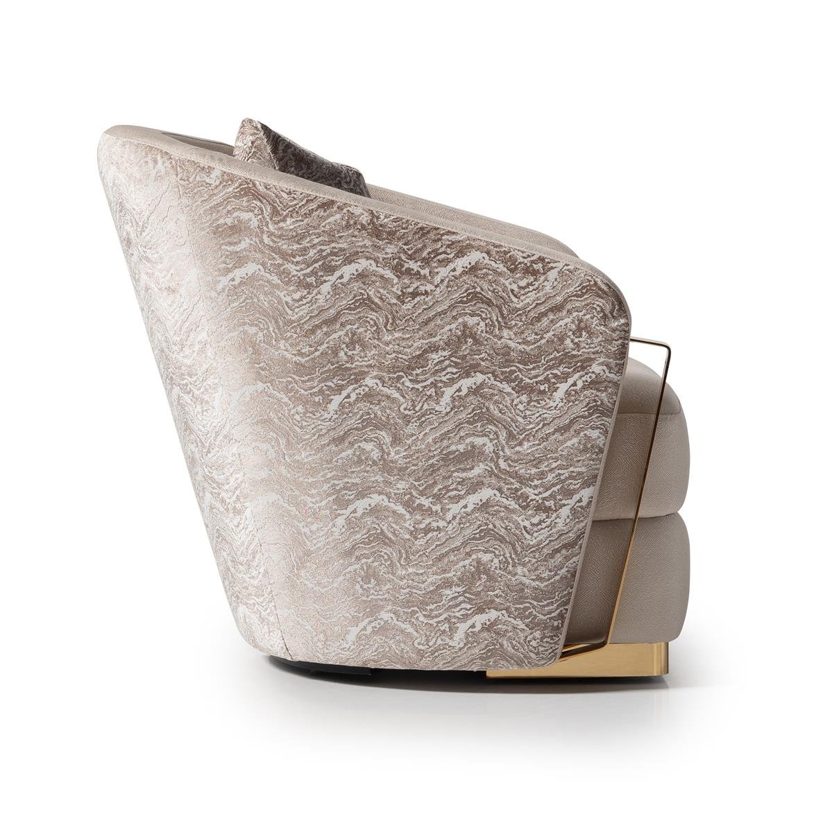 AICO Carmela Accent Chair in Shimmer Ivory - Luxury Home Furniture (MI)